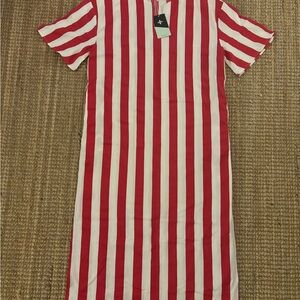 Tuckernuck Red and White Striped Cover Up